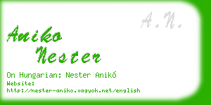 aniko nester business card
